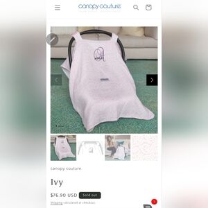 Canopy Couture "Ivy" Pink Floral Car Seat Cover